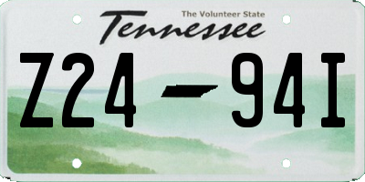 TN license plate Z2494I