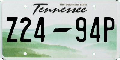 TN license plate Z2494P