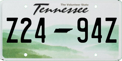 TN license plate Z2494Z