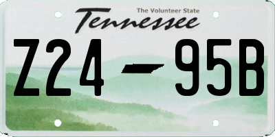 TN license plate Z2495B