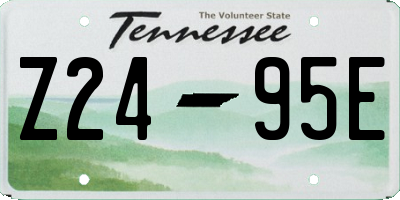 TN license plate Z2495E