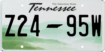 TN license plate Z2495W
