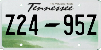 TN license plate Z2495Z