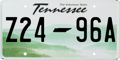 TN license plate Z2496A