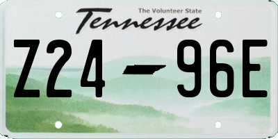 TN license plate Z2496E