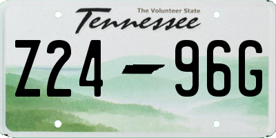 TN license plate Z2496G