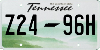 TN license plate Z2496H