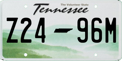 TN license plate Z2496M