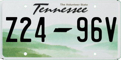 TN license plate Z2496V