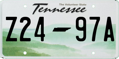 TN license plate Z2497A
