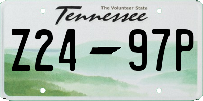 TN license plate Z2497P
