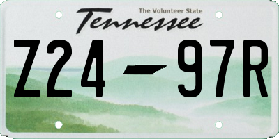 TN license plate Z2497R