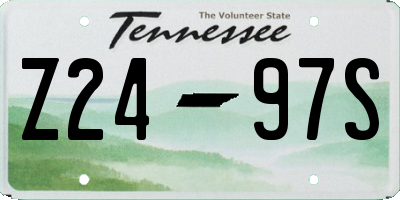 TN license plate Z2497S