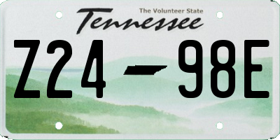 TN license plate Z2498E