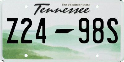 TN license plate Z2498S