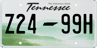 TN license plate Z2499H
