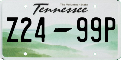TN license plate Z2499P