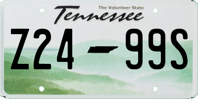 TN license plate Z2499S