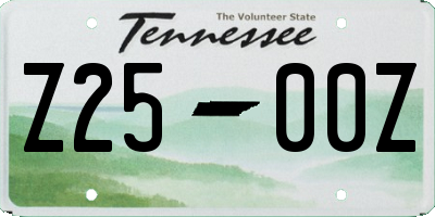 TN license plate Z2500Z