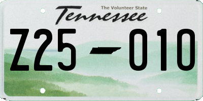 TN license plate Z2501O