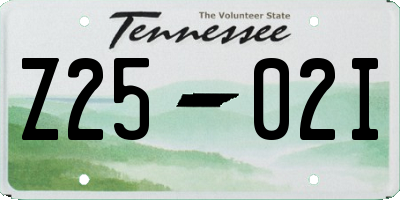 TN license plate Z2502I
