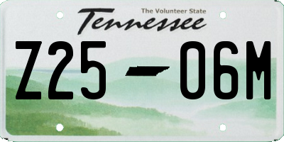 TN license plate Z2506M