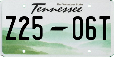 TN license plate Z2506T