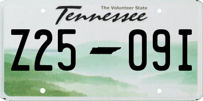 TN license plate Z2509I