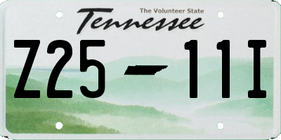 TN license plate Z2511I