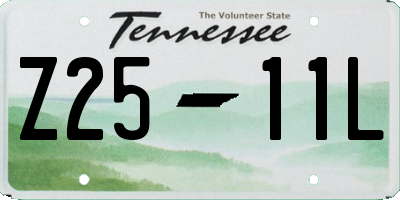TN license plate Z2511L