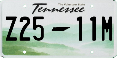 TN license plate Z2511M