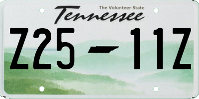 TN license plate Z2511Z