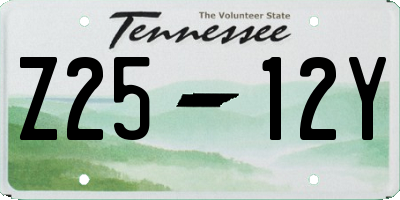 TN license plate Z2512Y