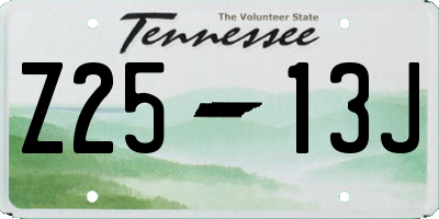 TN license plate Z2513J