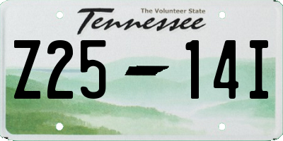 TN license plate Z2514I