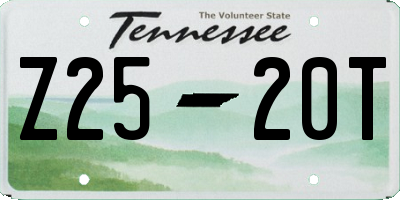 TN license plate Z2520T