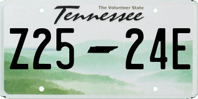 TN license plate Z2524E