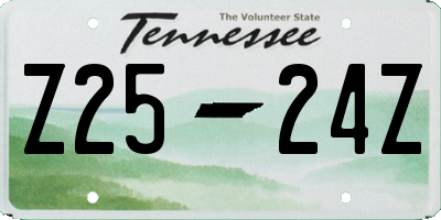 TN license plate Z2524Z