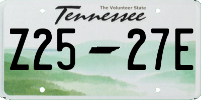 TN license plate Z2527E