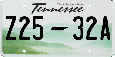 TN license plate Z2532A