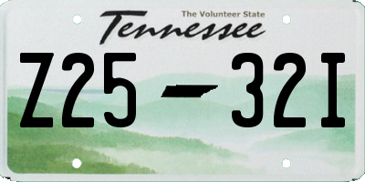 TN license plate Z2532I