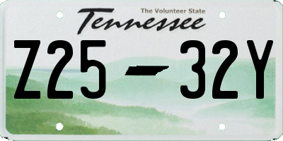 TN license plate Z2532Y
