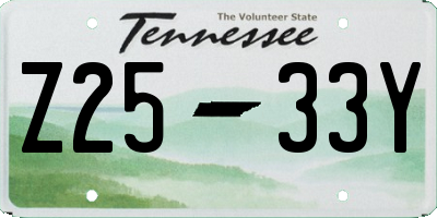 TN license plate Z2533Y