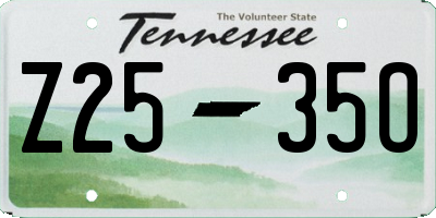 TN license plate Z2535O