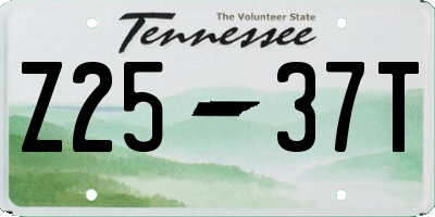 TN license plate Z2537T