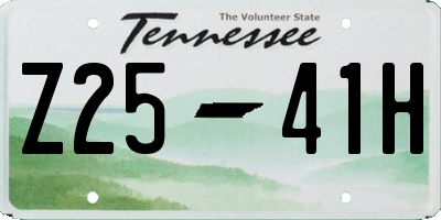 TN license plate Z2541H