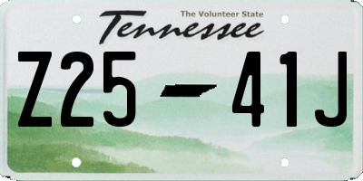 TN license plate Z2541J