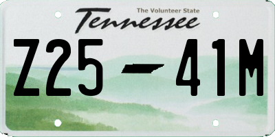 TN license plate Z2541M