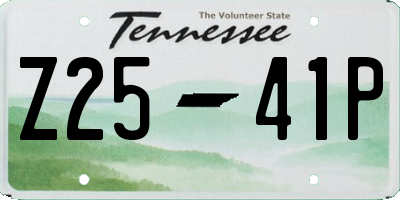 TN license plate Z2541P