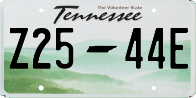 TN license plate Z2544E